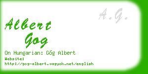 albert gog business card