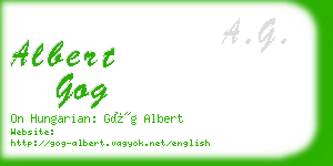 albert gog business card